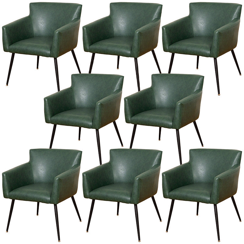 Modern Faux Leather Dining Chair Parsons Chair in Matte Finish for Home