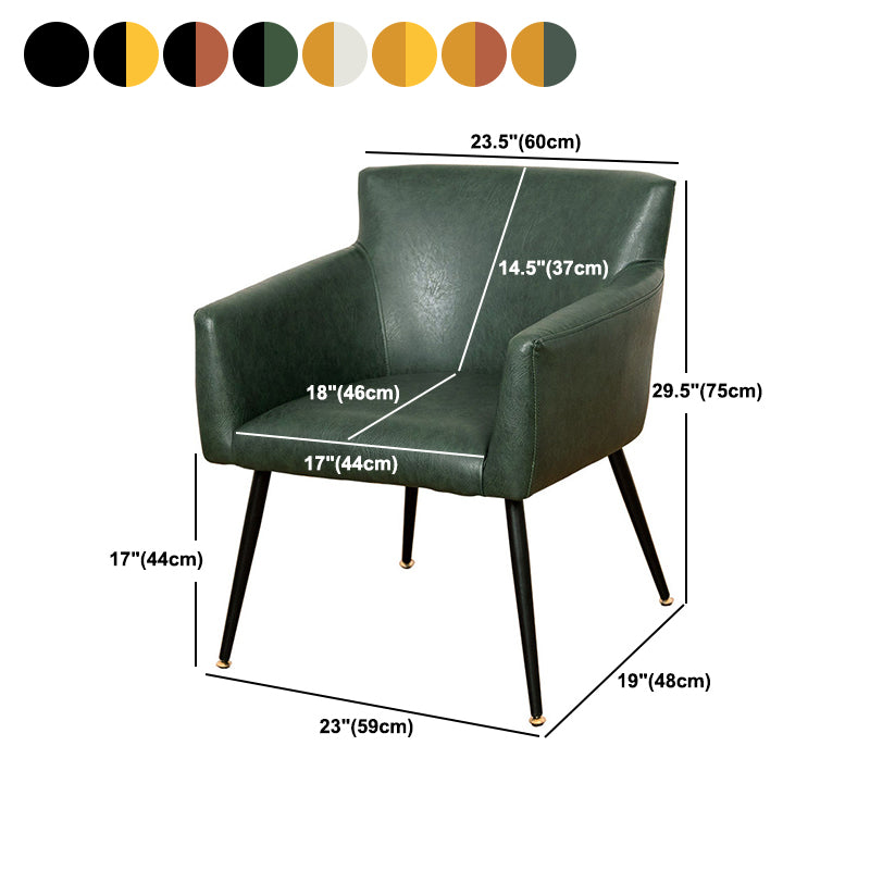 Modern Faux Leather Dining Chair Parsons Chair in Matte Finish for Home