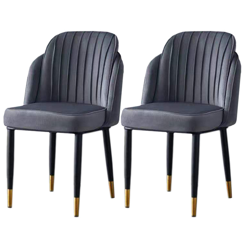 Sedia da pranzo in velluto senza braccia glam sedia parsons in finitura opaca per casa