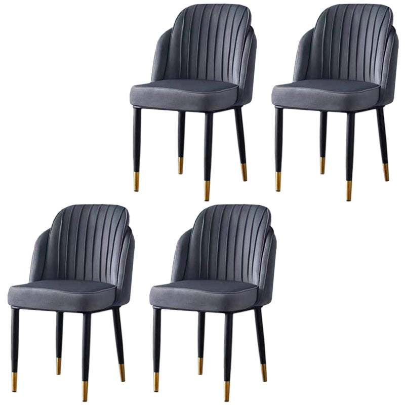 Sedia da pranzo in velluto senza braccia glam sedia parsons in finitura opaca per casa