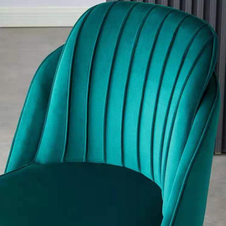 Sedia da pranzo in velluto senza braccia glam sedia parsons in finitura opaca per casa