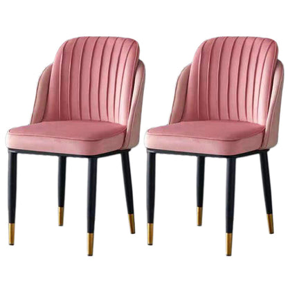 Sedia da pranzo in velluto senza braccia glam sedia parsons in finitura opaca per casa