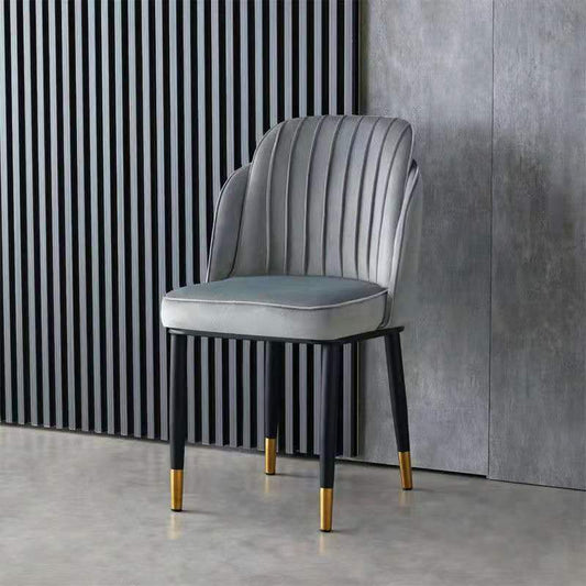 Glam Armless Velvet Dining Chair Parsons Chair in Matte Finish for Home