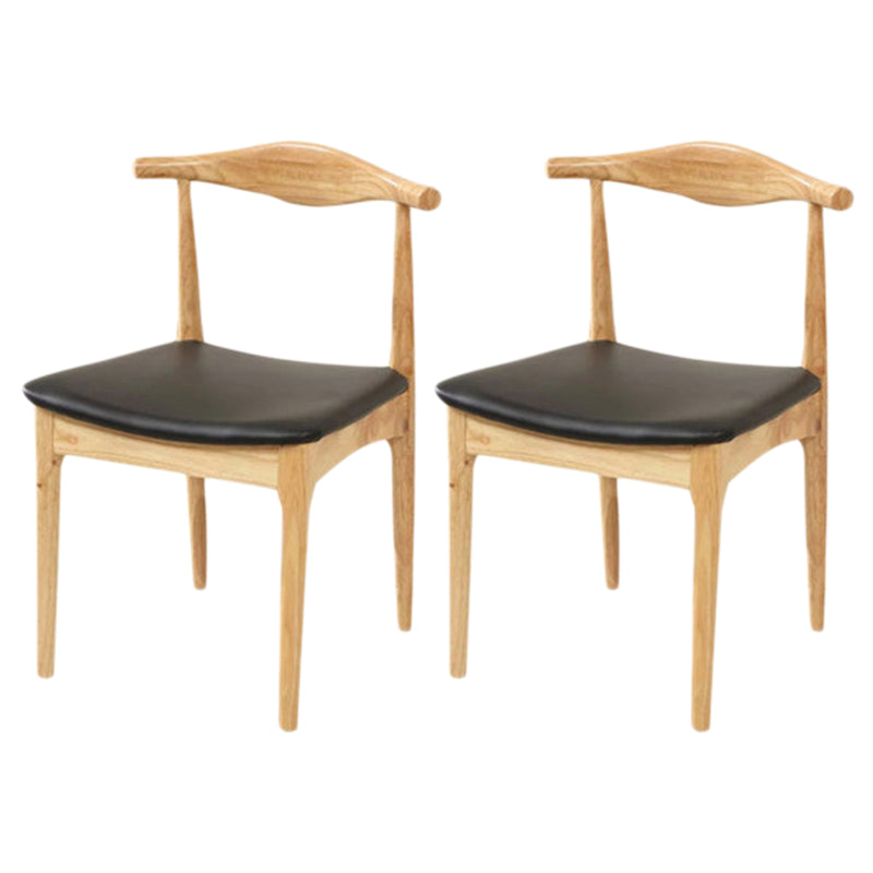 ダイニングルーム用の工業用布張りのダイニングサイドチェアウッドダイニングチェア