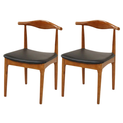 ダイニングルーム用の工業用布張りのダイニングサイドチェアウッドダイニングチェア