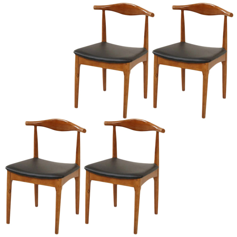 ダイニングルーム用の工業用布張りのダイニングサイドチェアウッドダイニングチェア