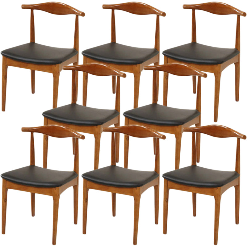 ダイニングルーム用の工業用布張りのダイニングサイドチェアウッドダイニングチェア