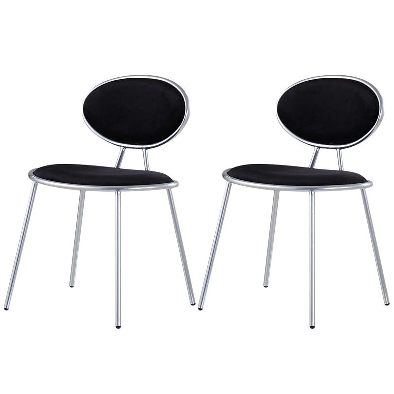 Chaise latéral glam glamour en velours chaise latéral rembourrée pour la maison