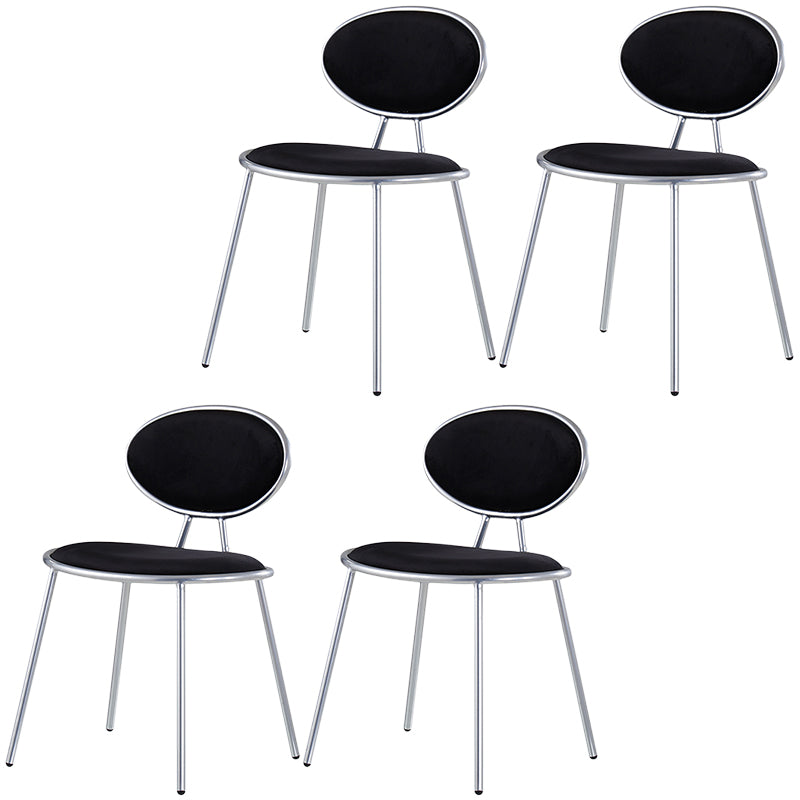 Chaise latéral glam glamour en velours chaise latéral rembourrée pour la maison