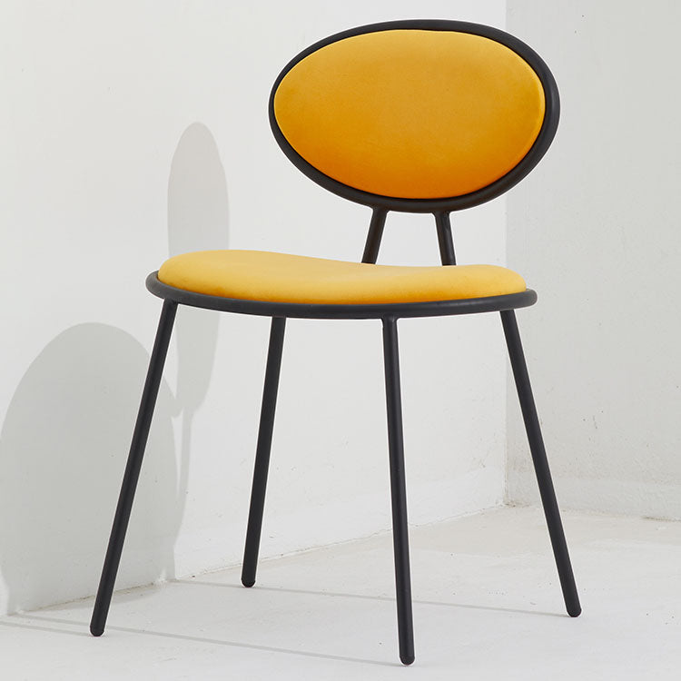 Chaise latéral glam glamour en velours chaise latéral rembourrée pour la maison