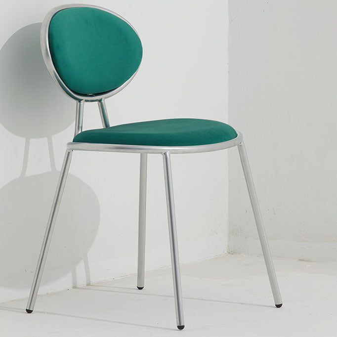 Chaise latéral glam glamour en velours chaise latéral rembourrée pour la maison