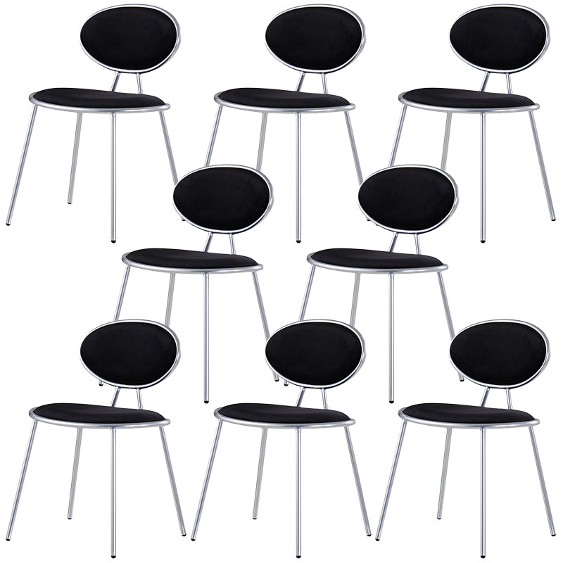 Chaise latéral glam glamour en velours chaise latéral rembourrée pour la maison