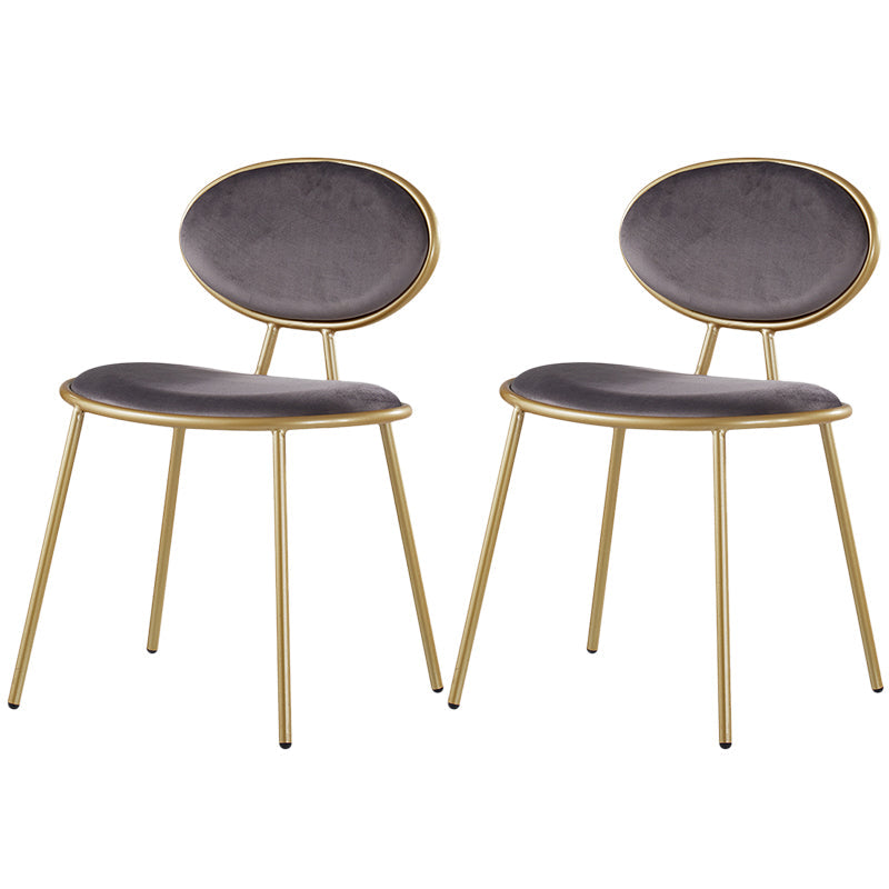 Chaise latéral glam glamour en velours chaise latéral rembourrée pour la maison