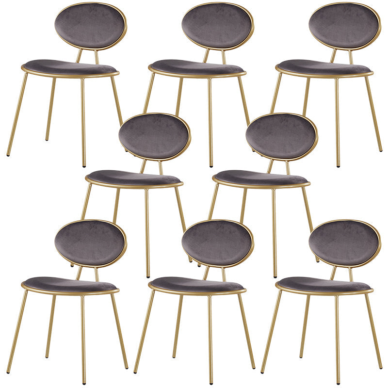 Chaise latéral glam glamour en velours chaise latéral rembourrée pour la maison