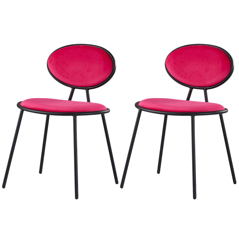 Chaise latéral glam glamour en velours chaise latéral rembourrée pour la maison