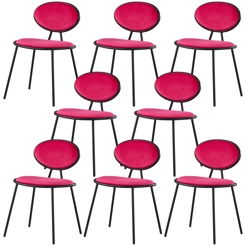 Chaise latéral glam glamour en velours chaise latéral rembourrée pour la maison