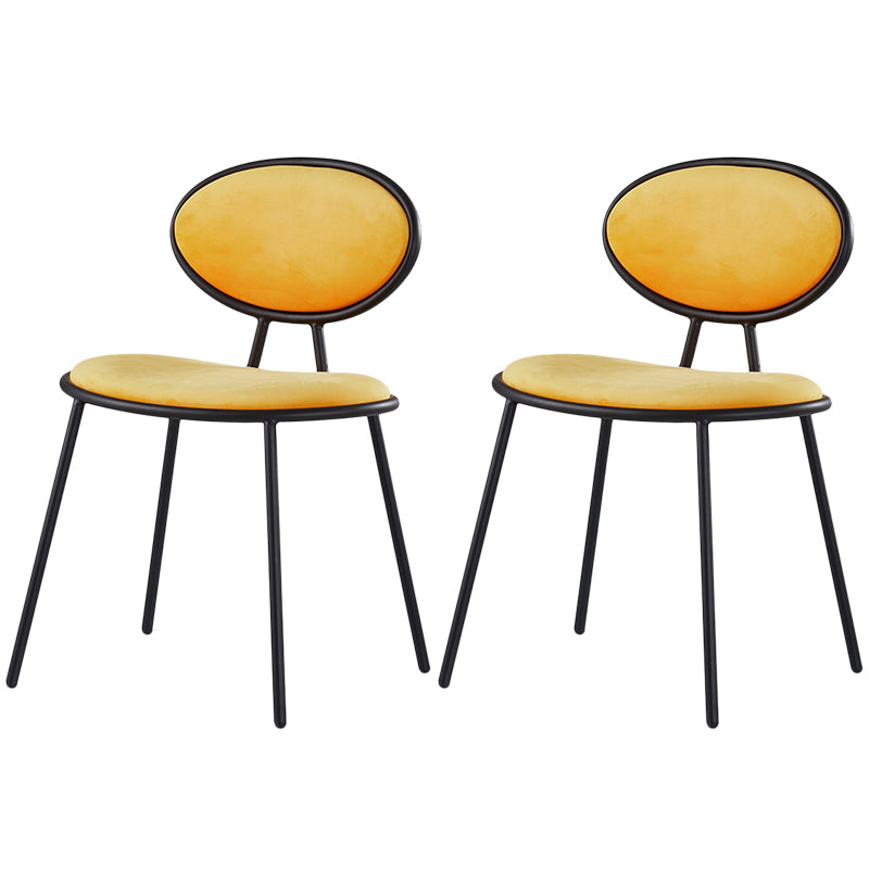 Chaise latéral glam glamour en velours chaise latéral rembourrée pour la maison