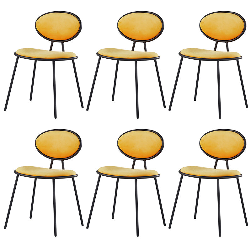 Chaise latéral glam glamour en velours chaise latéral rembourrée pour la maison