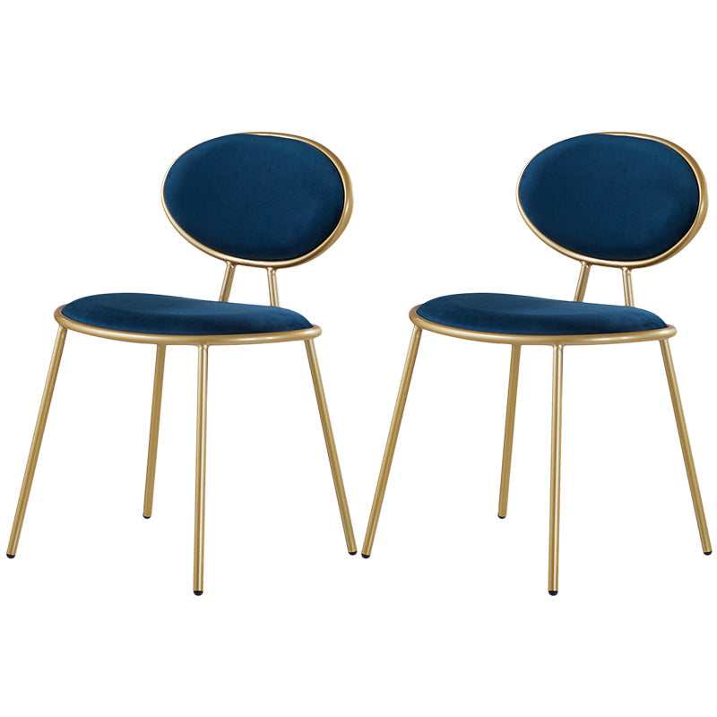 Chaise latéral glam glamour en velours chaise latéral rembourrée pour la maison