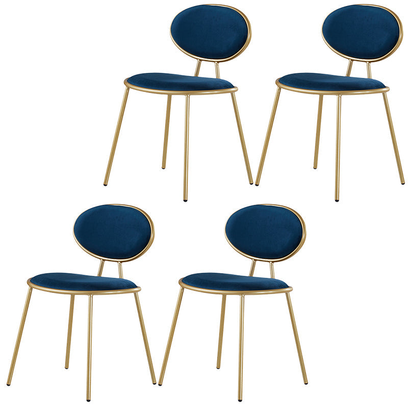 Chaise latéral glam glamour en velours chaise latéral rembourrée pour la maison