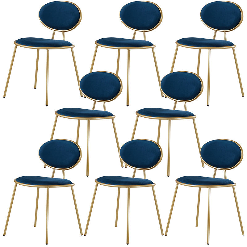 Chaise latéral glam glamour en velours chaise latéral rembourrée pour la maison