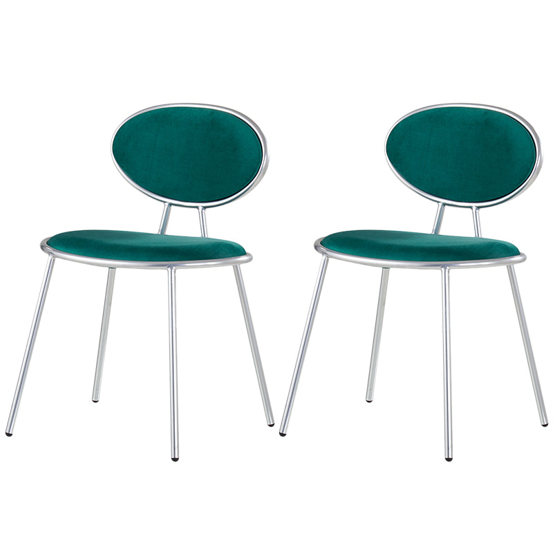 Chaise latéral glam glamour en velours chaise latéral rembourrée pour la maison