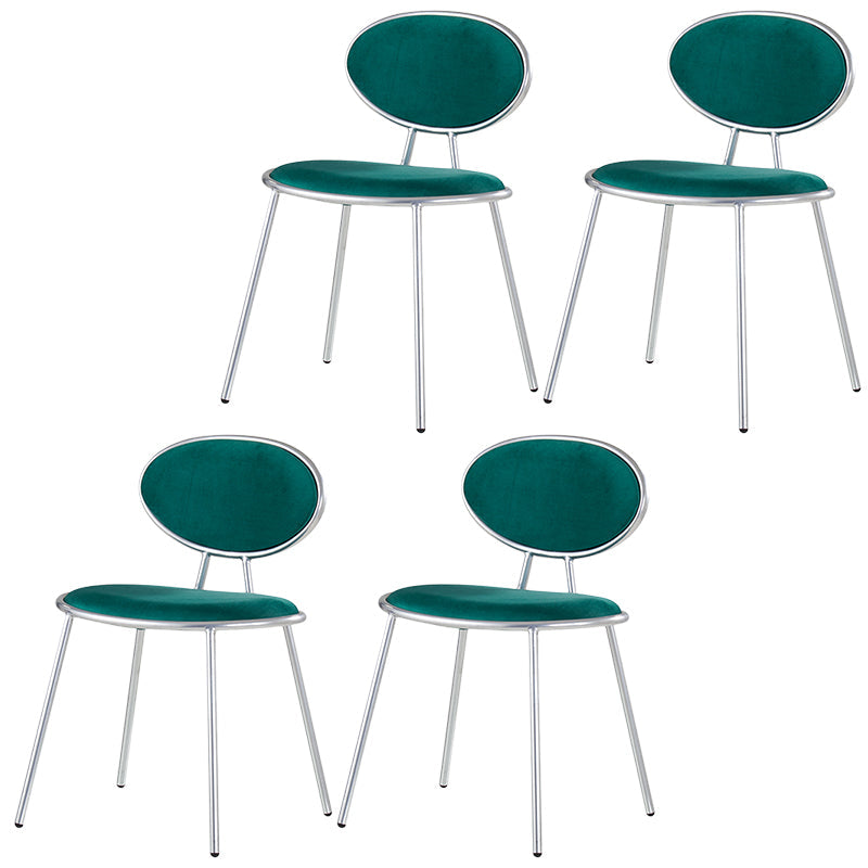 Chaise latéral glam glamour en velours chaise latéral rembourrée pour la maison