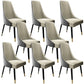 PU Leather Dining Chair Glam Upholstered Side Chair with Wood Legs