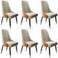 PU Leather Dining Chair Glam Upholstered Side Chair with Wood Legs