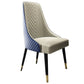 PU Leather Dining Chair Glam Upholstered Side Chair with Wood Legs
