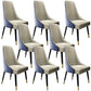 PU Leather Dining Chair Glam Upholstered Side Chair with Wood Legs