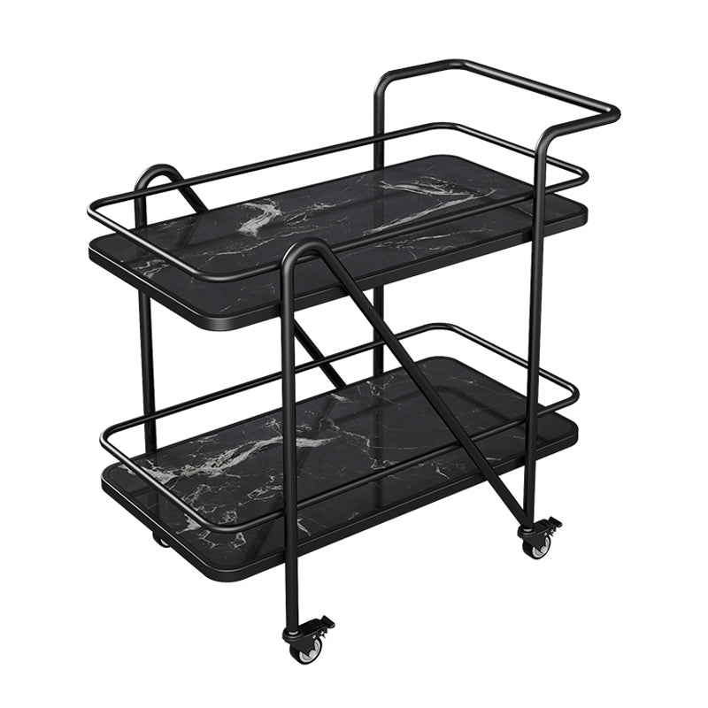 Rolling Contemporary Style Prep Table Wooden Prep Table with Storage Black Black Clearhalo 'furn' 'furn_kitchen_islands_carts' 'Furniture' 'Kitchen & Dining Furniture' 'Kitchen Islands & Carts' 'kitchen_islands_carts' 5358315