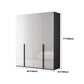 Modern Mirrored Finish Wardrobe Cabinet Engineered Wood and Solid Wood Wardrobe