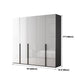 Modern Mirrored Finish Wardrobe Cabinet Engineered Wood and Solid Wood Wardrobe