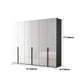 Modern Mirrored Finish Wardrobe Cabinet Engineered Wood and Solid Wood Wardrobe