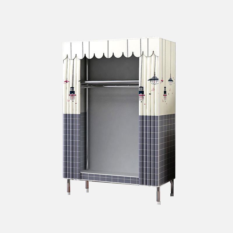 Moderner Kleiderschrank Armoire Aluminiumlegierung Rahmen Kleiderschrank für Zuhause