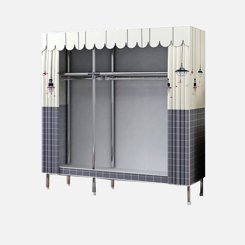 Moderner Kleiderschrank Armoire Aluminiumlegierung Rahmen Kleiderschrank für Zuhause