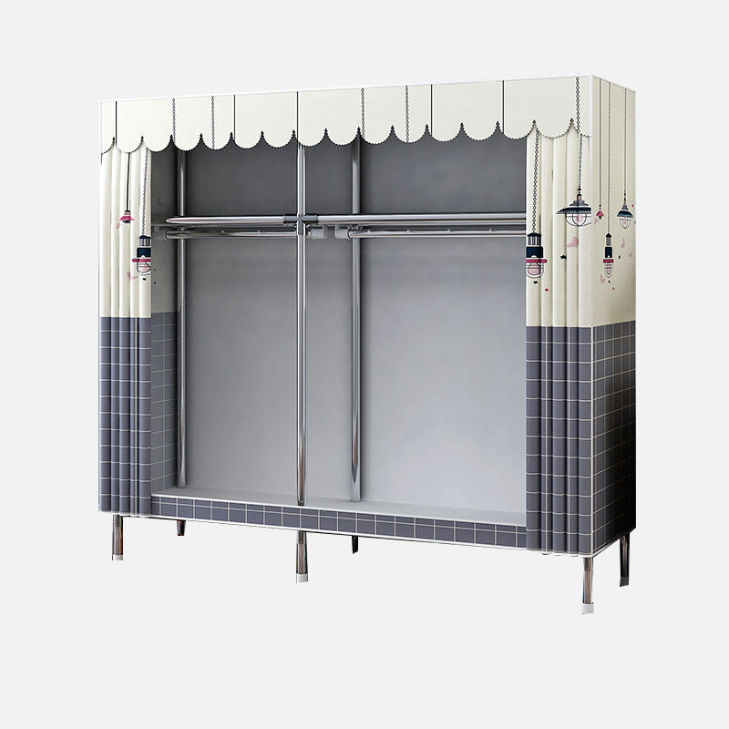 Moderner Kleiderschrank Armoire Aluminiumlegierung Rahmen Kleiderschrank für Zuhause