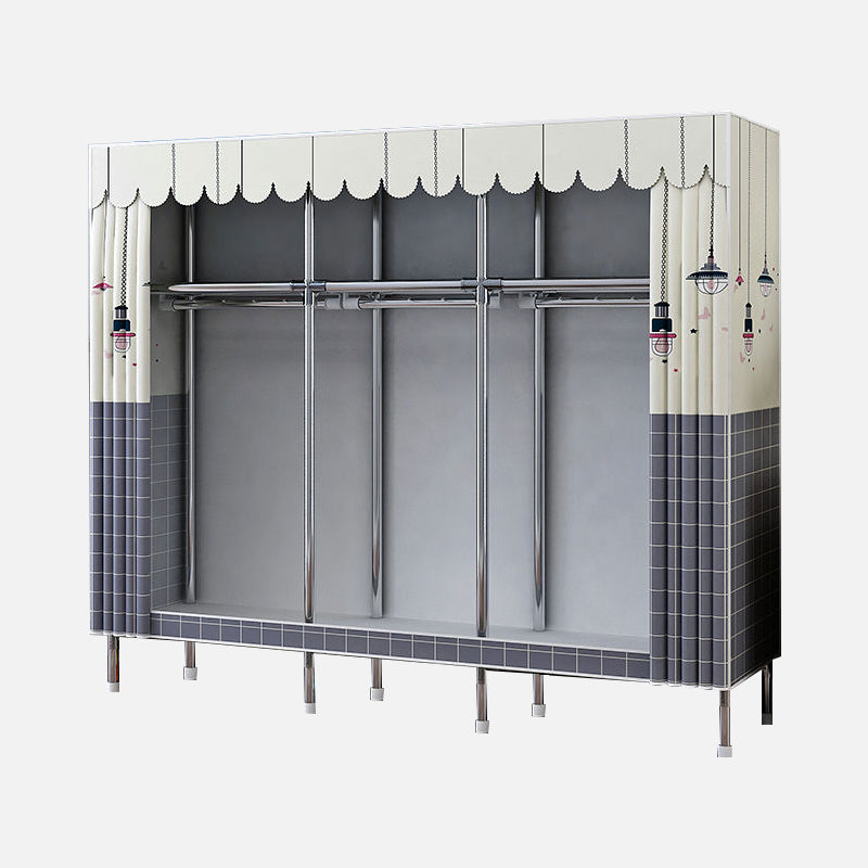 Moderner Kleiderschrank Armoire Aluminiumlegierung Rahmen Kleiderschrank für Zuhause