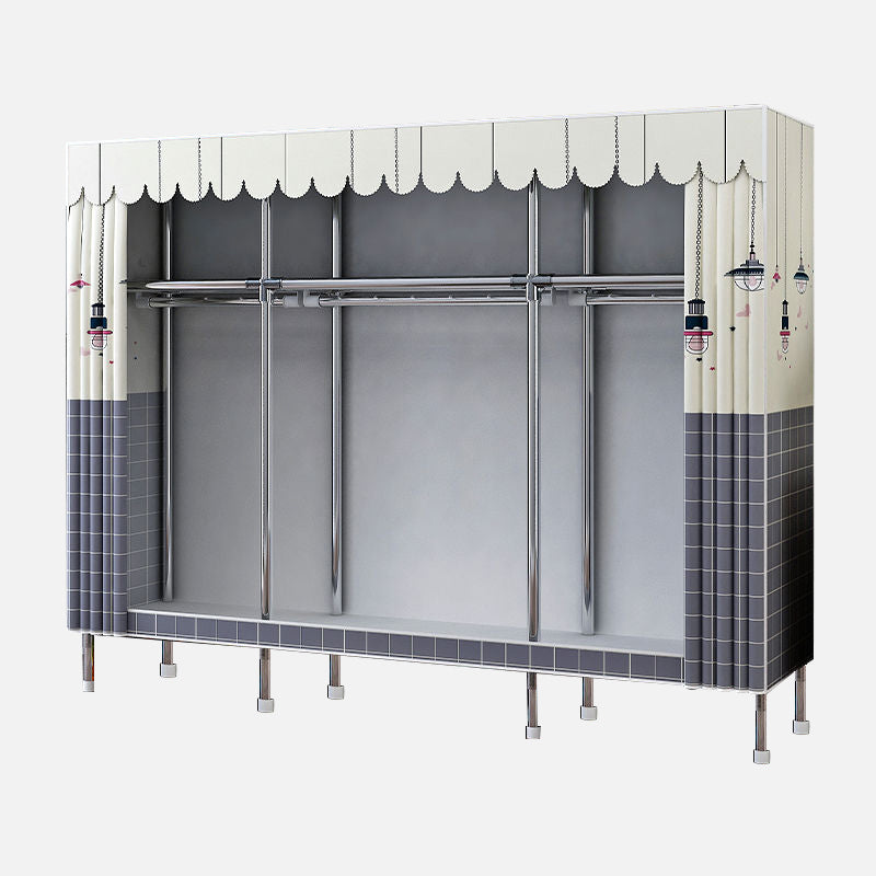 Moderner Kleiderschrank Armoire Aluminiumlegierung Rahmen Kleiderschrank für Zuhause