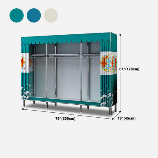 Moderner Kleiderschrank Armoire Aluminiumlegierung Rahmen Kleiderschrank für Zuhause