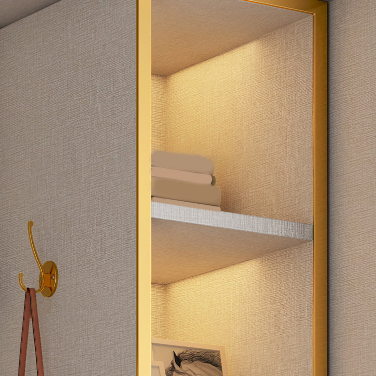 White Modern Style Wardrobe Cabinet Engineered Wood Wardrobe with Clothing Rod Clearhalo 'Armoires & Wardrobes' 'armoires_wardrobes' 'Bedroom Furniture' 'furn' 'furn_armoires_wardrobes' 'Furniture' 5358443