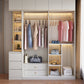 White Modern Style Wardrobe Cabinet Engineered Wood Wardrobe with Clothing Rod Clearhalo 'Armoires & Wardrobes' 'armoires_wardrobes' 'Bedroom Furniture' 'furn' 'furn_armoires_wardrobes' 'Furniture' 5358445