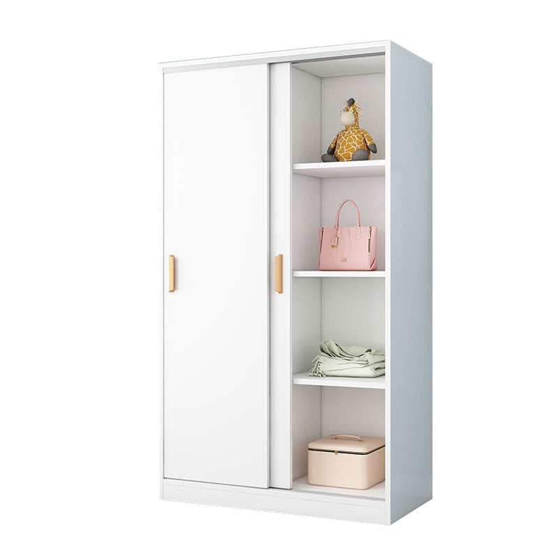 Modern Style Home Wardrobe Armoire Beech Wood and Engineered Wood Storage Wardrobe Cabinet