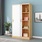 Modern Style Home Wardrobe Armoire Beech Wood and Engineered Wood Storage Wardrobe Cabinet