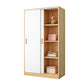 Modern Style Home Wardrobe Armoire Beech Wood and Engineered Wood Storage Wardrobe Cabinet