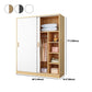 Modern Style Home Wardrobe Armoire Beech Wood and Engineered Wood Storage Wardrobe Cabinet