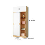 Modern Style Home Wardrobe Armoire Beech Wood and Engineered Wood Storage Wardrobe Cabinet