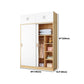 Modern Style Home Wardrobe Armoire Beech Wood and Engineered Wood Storage Wardrobe Cabinet