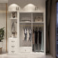 Kleiderschrank der zeitgenössischen Style weiße Farbe Holzgarderobe Kleiderschrank für Schlafzimmer